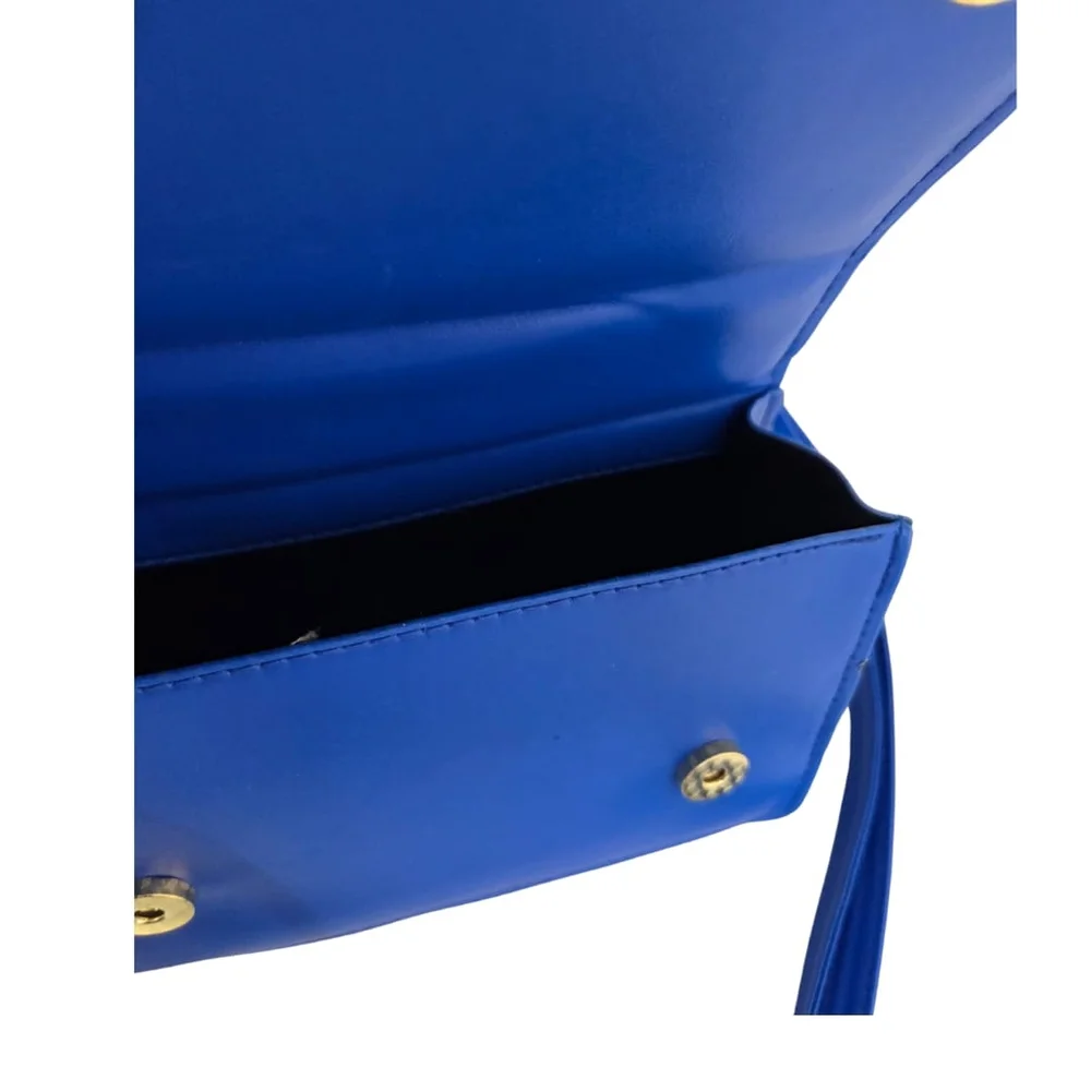 Blue Quilted Handbag